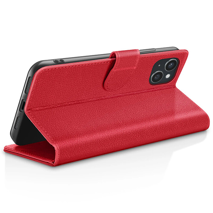 Avis Zanaé Étui Portefeuille pour Apple iPhone 15 Plus Support et Languette Rouge