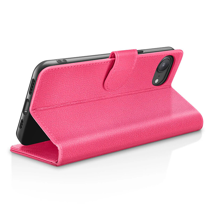 Avis Zanaé Étui Portefeuille pour iPhone 16e Support et Languette Magnétique Fuchsia