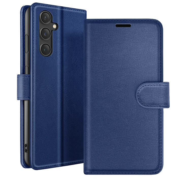 Zanaé Étui Portefeuille pour Galaxy S23 FE Fonction Support et Languette Magnétique Bleu nuit