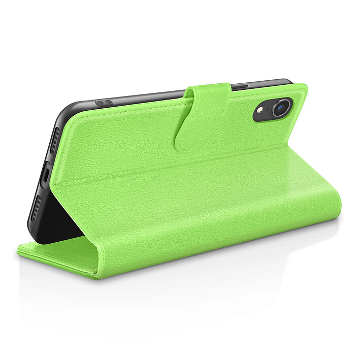 Avis Zanaé Étui Portefeuille pour iPhone XR avec Fonction Support et Languette Magnétique Vert