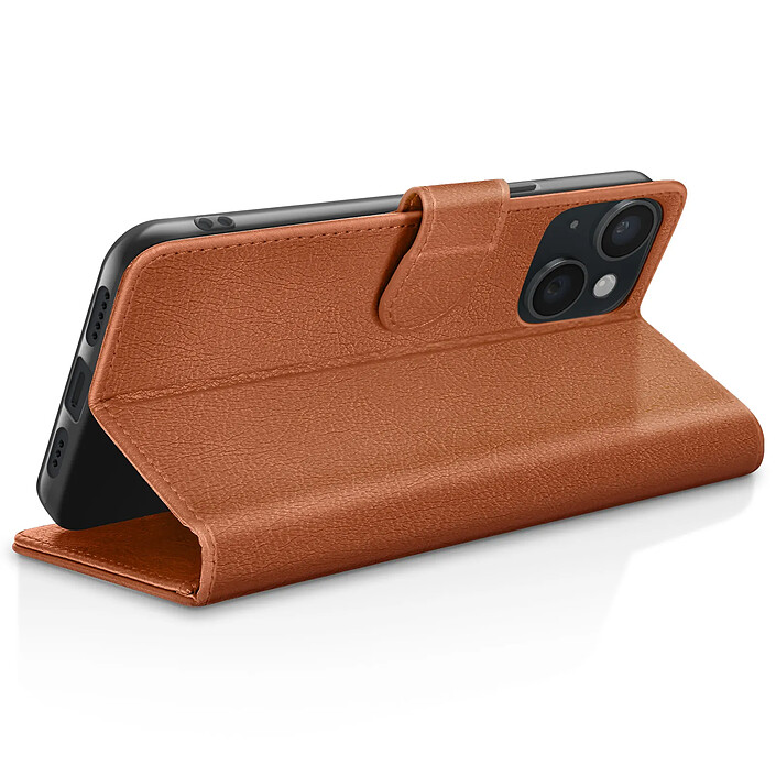 Avis Zanaé Étui Portefeuille pour iPhone 15 Support et Languette Magnétique Marron