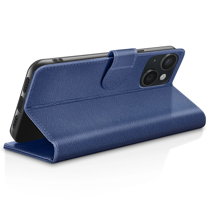 Avis Zanaé Étui Portefeuille pour iPhone 15 Support et Languette Magnétique Bleu nuit