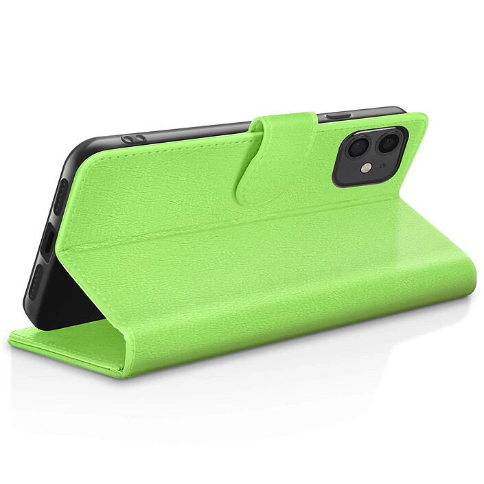 Avis Zanaé Étui Portefeuille pour iPhone 11 Support et Languette Magnétique Vert