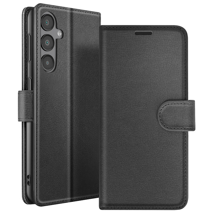 Zanaé Étui Portefeuille pour Galaxy A16 avec Fonction Support et Languette Magnétique Noir
