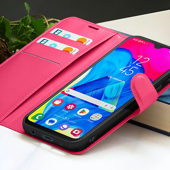 Acheter Zanaé Étui Portefeuille pour Galaxy M10 avec Fonction Support et Languette Magnétique Fuchsia