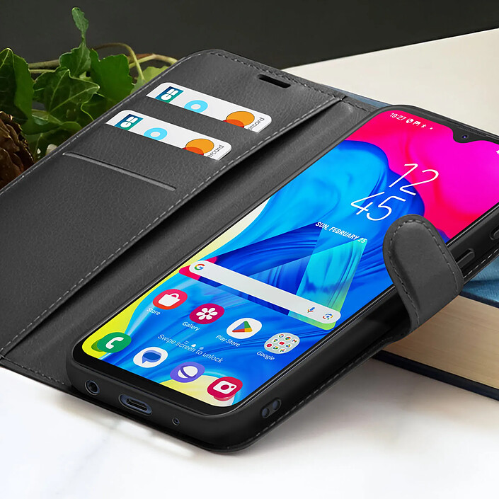 Acheter Zanaé Étui Portefeuille pour Galaxy M10 avec Fonction Support et Languette Magnétique Noir