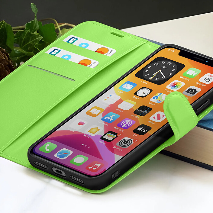 Acheter Zanaé Étui Portefeuille pour iPhone XR avec Fonction Support et Languette Magnétique Vert