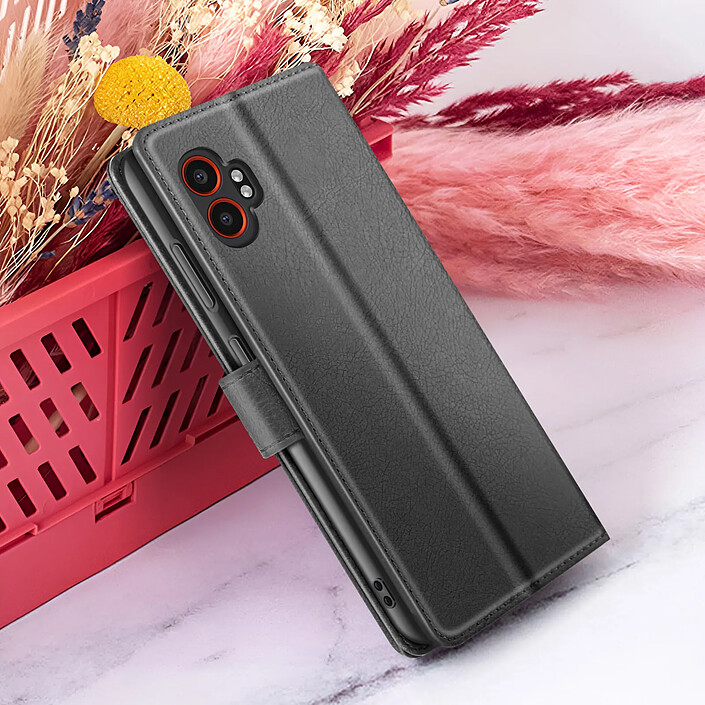 Zanaé Étui Portefeuille pour Galaxy XCover 7 Pro avec Support et Languette Magnétique Noir pas cher