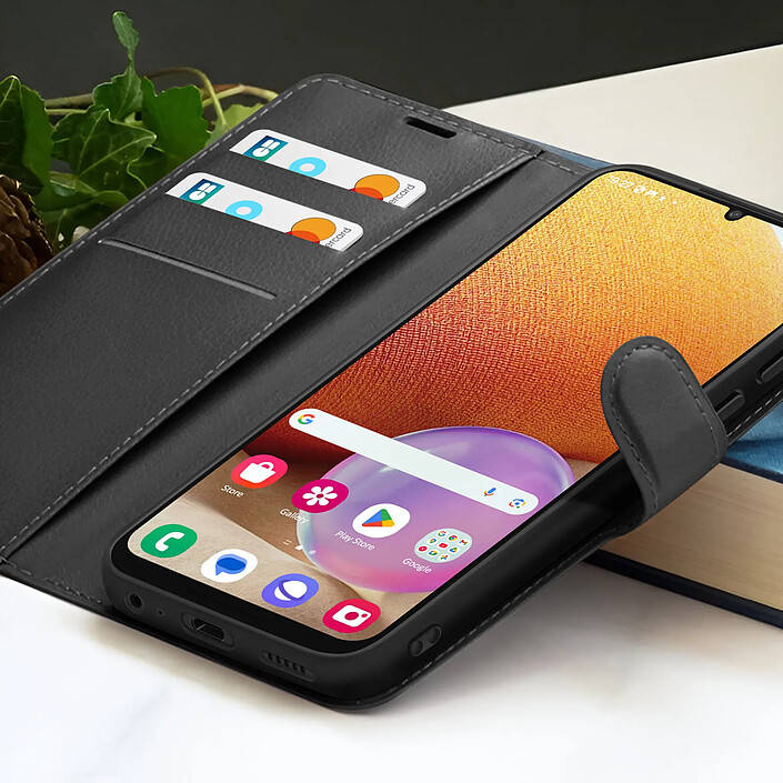 Acheter Zanaé Étui Portefeuille pour Galaxy A32 4G avec Support et Languette Magnétique Noir