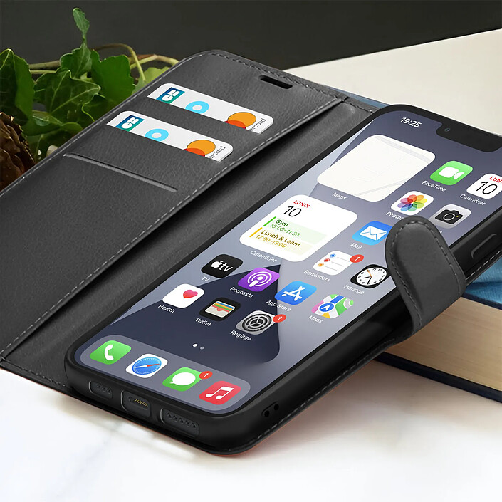 Acheter Zanaé Étui Portefeuille pour iPhone 13 Pro Max Support et Languette Magnétique Noir