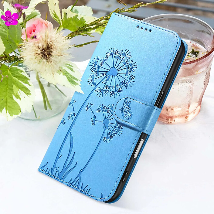 Acheter Zanaé Étui Portefeuille pour iPhone Air Premium Design Fleurs Papillon Bleu clair