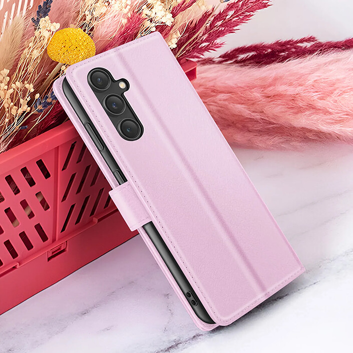 Zanaé Étui Portefeuille pour Galaxy S23 FE Fonction Support et Languette Magnétique Rose pas cher