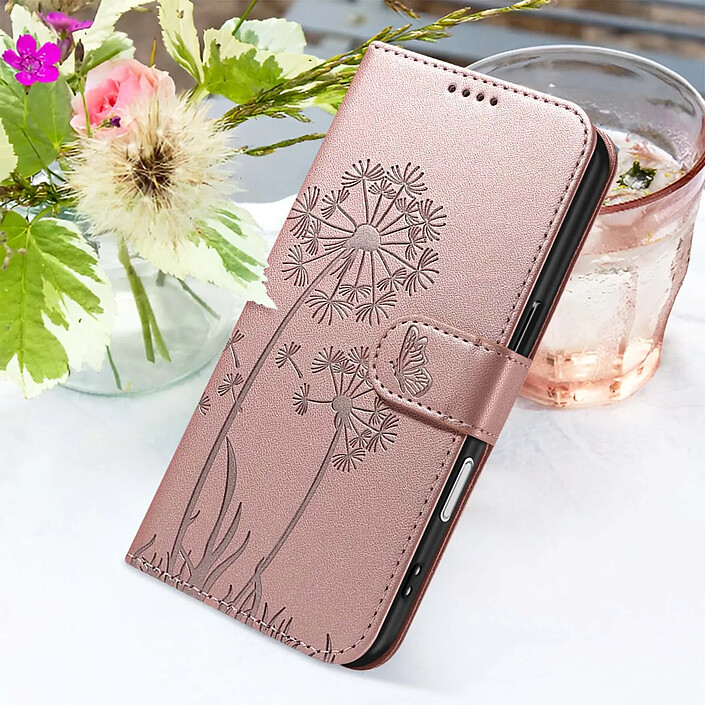 Acheter Zanaé Étui Portefeuille pour iPhone 17 Premium Design Fleurs Papillon Rose champagne