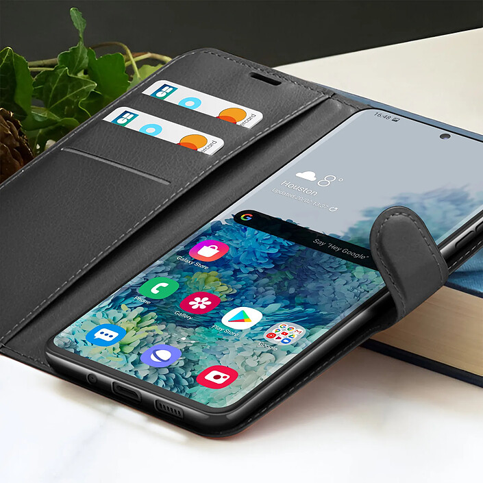 Acheter Zanaé Étui Portefeuille pour Galaxy S20 Ultra avec Support et Languette Magnétique Noir