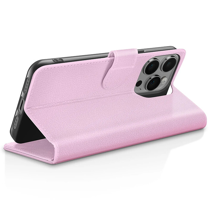Avis Zanaé Étui Portefeuille pour iPhone 14 Pro Max Support et Languette Magnétique Rose