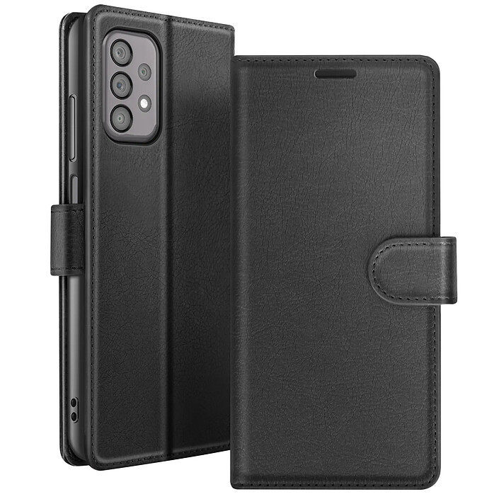 Zanaé Étui Portefeuille pour Galaxy A23 4G / 5G avec Support et Languette Magnétique Noir
