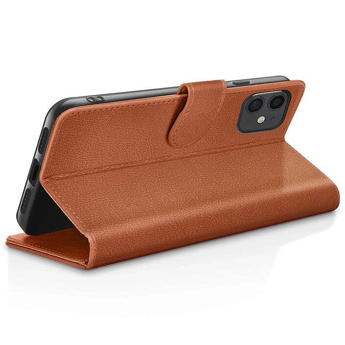 Avis Zanaé Étui Portefeuille pour iPhone 11 Support et Languette Magnétique Marron