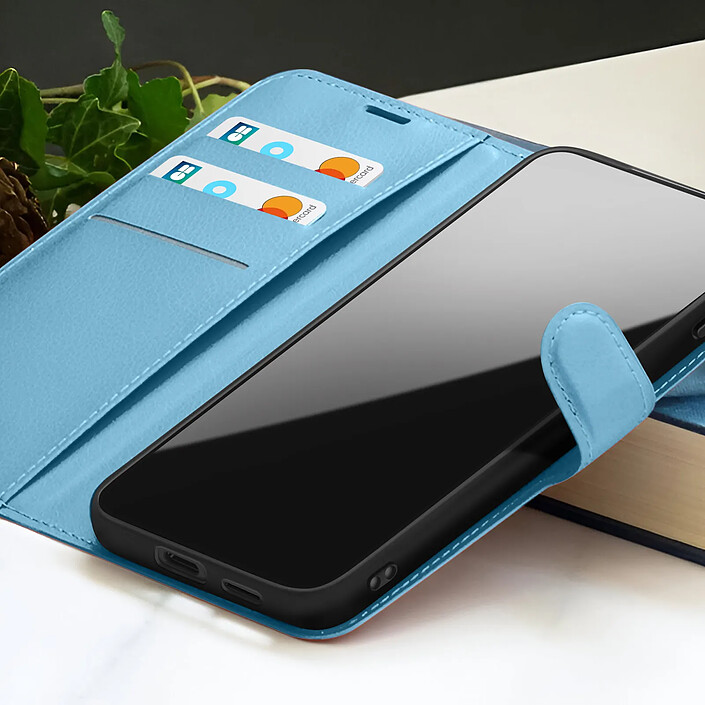 Avis Zanaé Étui Portefeuille pour Samsung A55 Support et Languette Magnétique Bleu clair