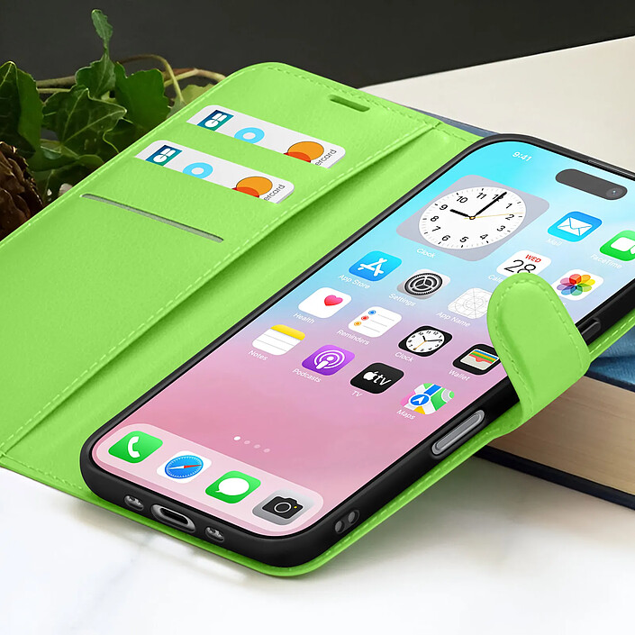 Acheter Zanaé Étui Portefeuille pour iPhone 17 Air Fonction Support et Languette Magnétique Vert