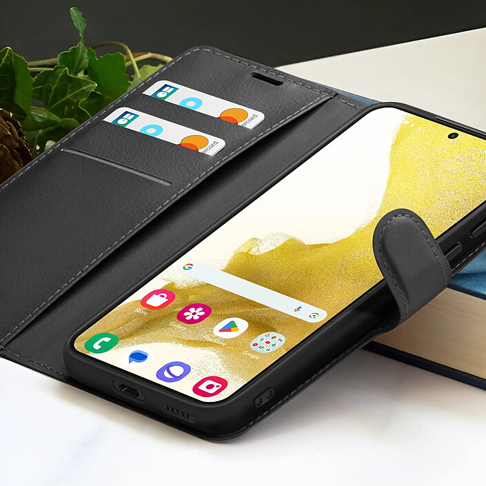 Acheter Zanaé Étui Portefeuille pour Samsung Galaxy S22 Support et Languette Noir