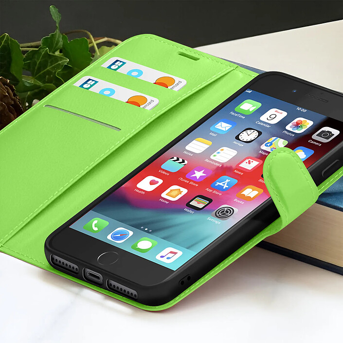 Acheter Zanaé Étui Portefeuille pour iPhone 8 Plus / 7 Plus Support et Languette Magnétique Vert