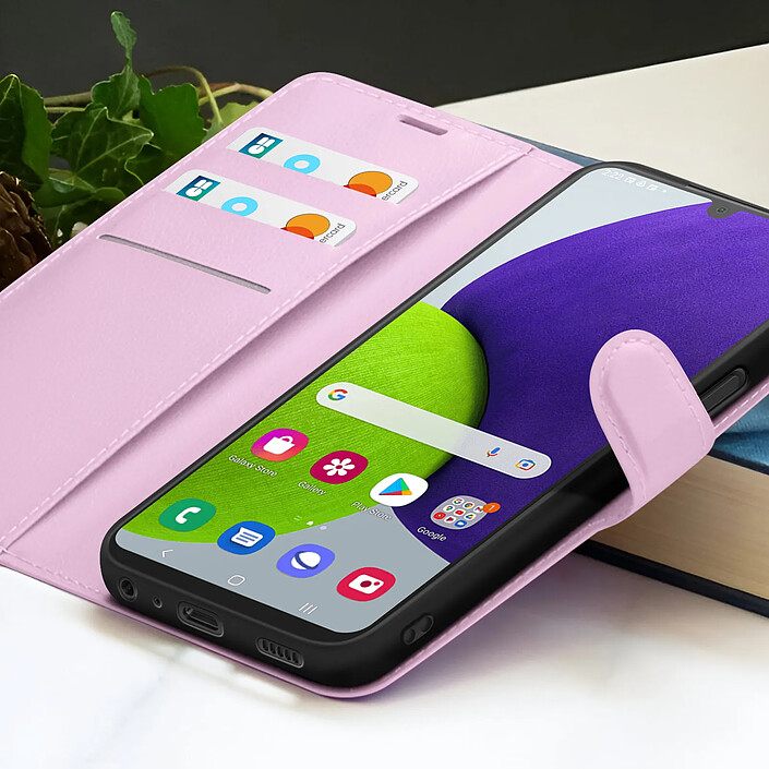 Acheter Zanaé Étui Portefeuille pour Galaxy M22 / M32 / A22 Support et Languette Magnétique Rose