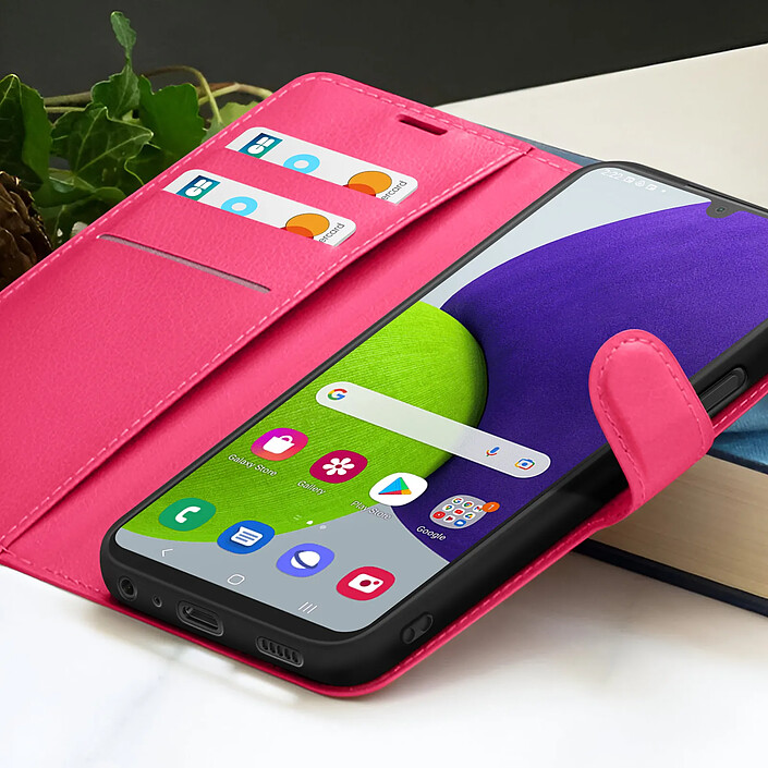Acheter Zanaé Étui Portefeuille pour Galaxy M22 / M32 / A22 Support et Languette Magnétique Fuchsia