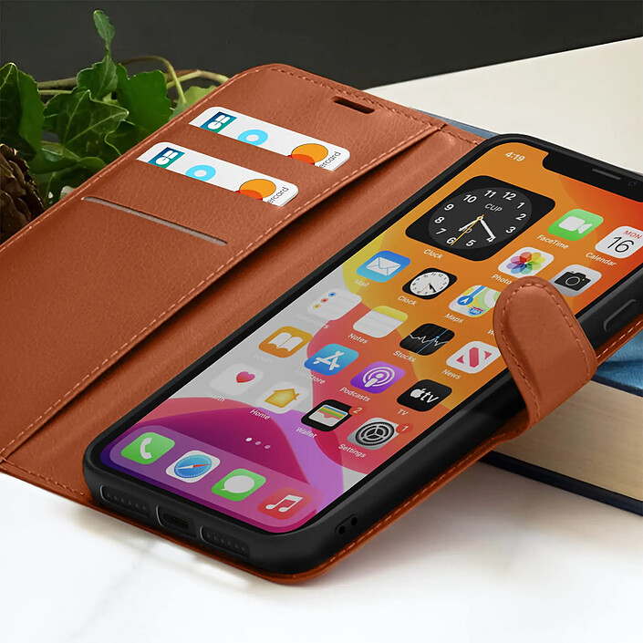Acheter Zanaé Étui Portefeuille pour iPhone 11 Support et Languette Magnétique Marron