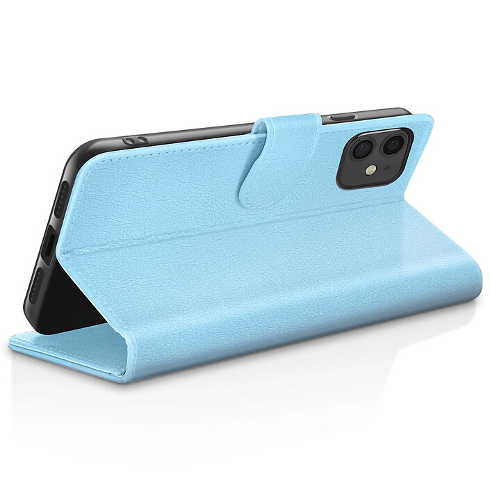 Avis Zanaé Étui Portefeuille pour iPhone 11 Support et Languette Magnétique Bleu clair