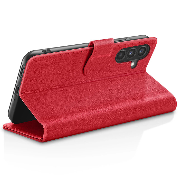 Avis Zanaé Étui Portefeuille pour Samsung A17 Support et Languette Magnétique Rouge