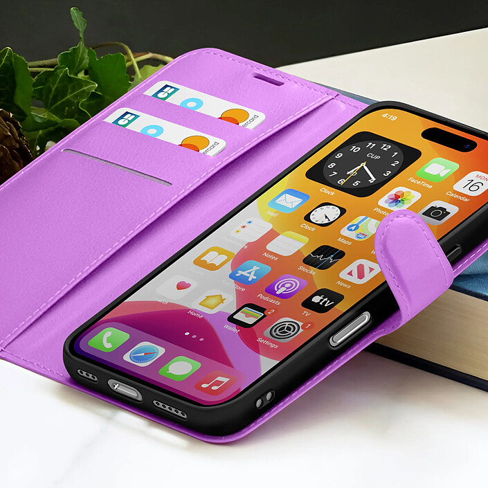 Acheter Zanaé Étui Portefeuille pour iPhone 17 Air Fonction Support et Languette Magnétique Violet