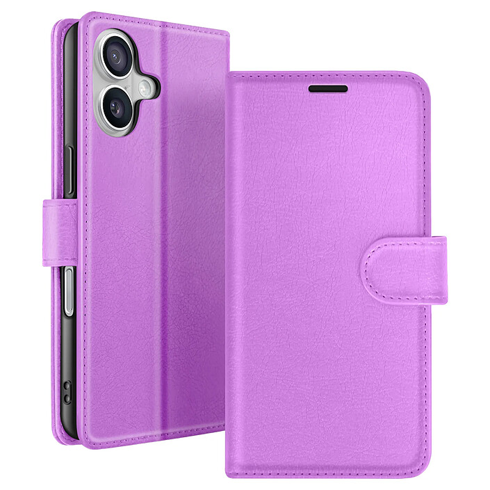 Zanaé Étui Portefeuille pour iPhone 17 Air Fonction Support et Languette Magnétique Violet