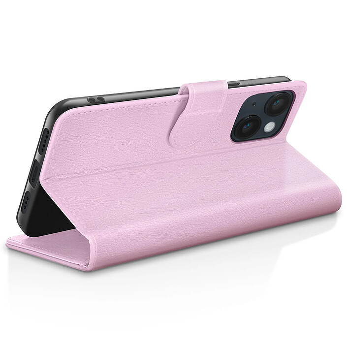 Avis Zanaé Étui Portefeuille pour iPhone 14 Plus Support et Languette Magnétique Rose