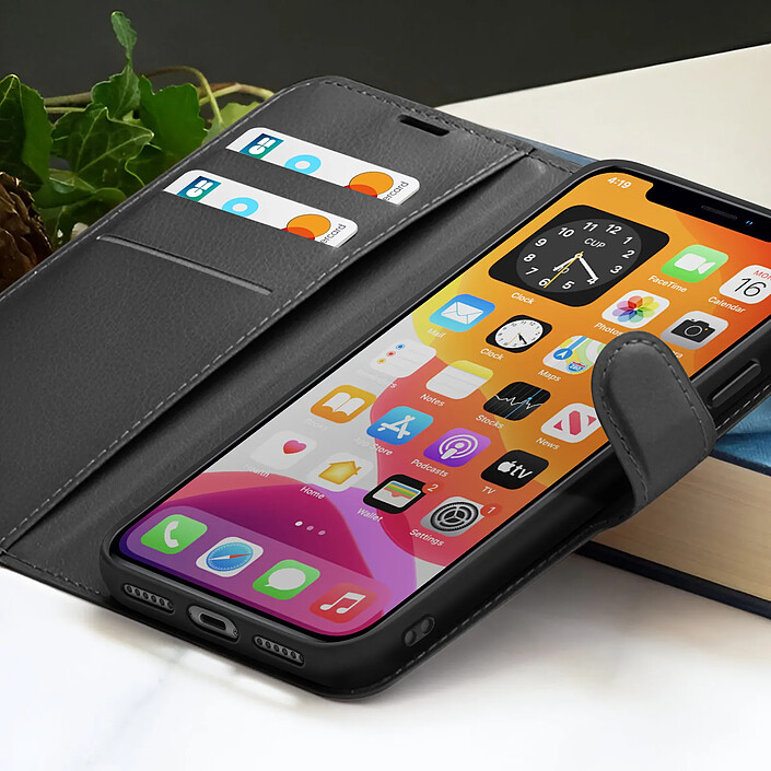 Acheter Zanaé Étui Portefeuille pour iPhone XR avec Fonction Support et Languette Magnétique Noir