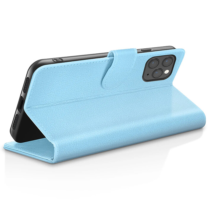 Avis Zanaé Étui Portefeuille pour iPhone 11 Pro Max Support et Languette Magnétique Bleu clair