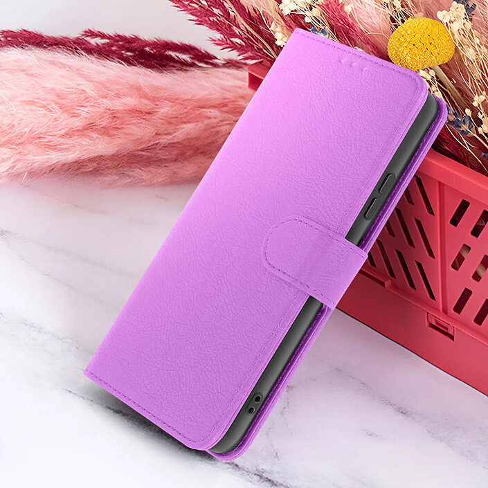 Zanaé Étui Portefeuille pour Samsung A73 5G Support et Languette Magnétique Violet pas cher