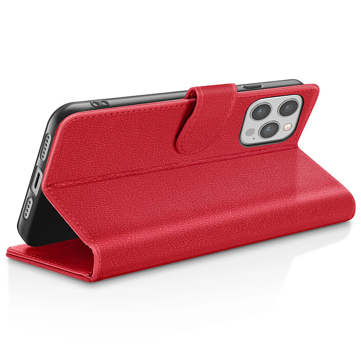 Avis Zanaé Étui Portefeuille pour iPhone 12 Pro Max avec Support et Languette Magnétique Rouge