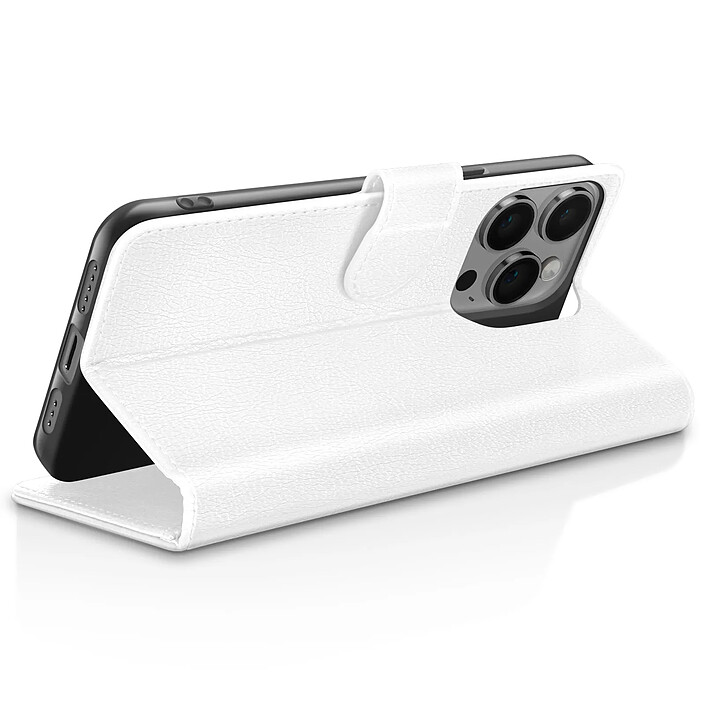 Avis Zanaé Étui Portefeuille pour iPhone 14 Pro Max Support et Languette Magnétique Blanc