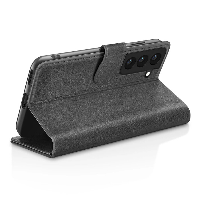 Avis Zanaé Étui Portefeuille pour Samsung Galaxy S22 Support et Languette Noir