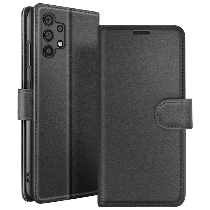 Zanaé Étui Portefeuille pour Galaxy A32 4G avec Support et Languette Magnétique Noir