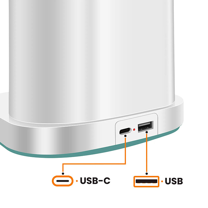 Acheter Max excell Lampe LED de Bureau Flexible avec Pot à Crayons Fonction PowerBank Blanc