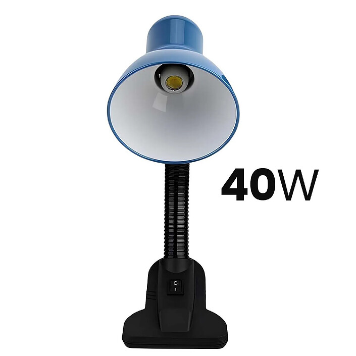 Avizar Lampe de Table Orientable LED 40W avec Pince et Interrupteur Noir / Bleu pas cher