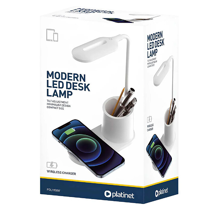 Acheter Platinet Lampe de Bureau LED 3 Tons avec Charge Induction 10W Blanc