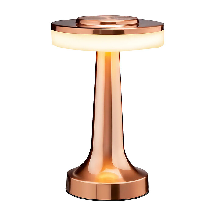 Max excell Lampe de LED Table Tactile Sans Fil à 3 Intensités Réglable Rose champagne