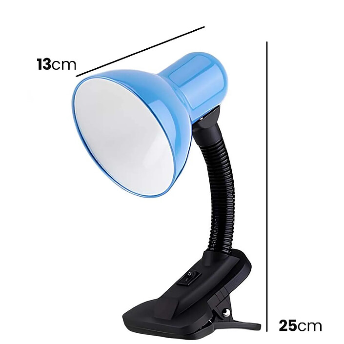 Acheter Avizar Lampe de Table Orientable LED 40W avec Pince et Interrupteur Noir / Bleu