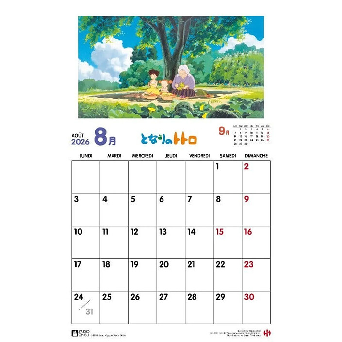 Avis Mon Voisin Totoro - Calendrier Mon Voisin Totoro 2026 en français