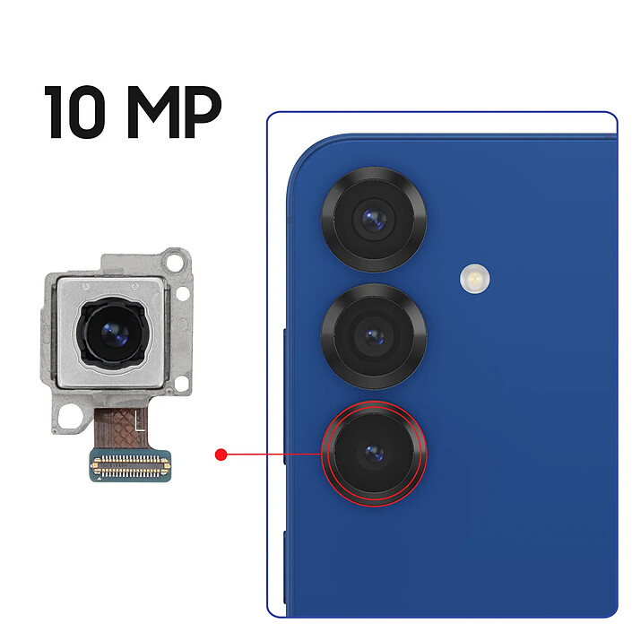 Avis Clappio Caméra arrière téléobjectif 10MP pour Samsung Galaxy S25 Plus Pièce Compatible · Reconditionné
