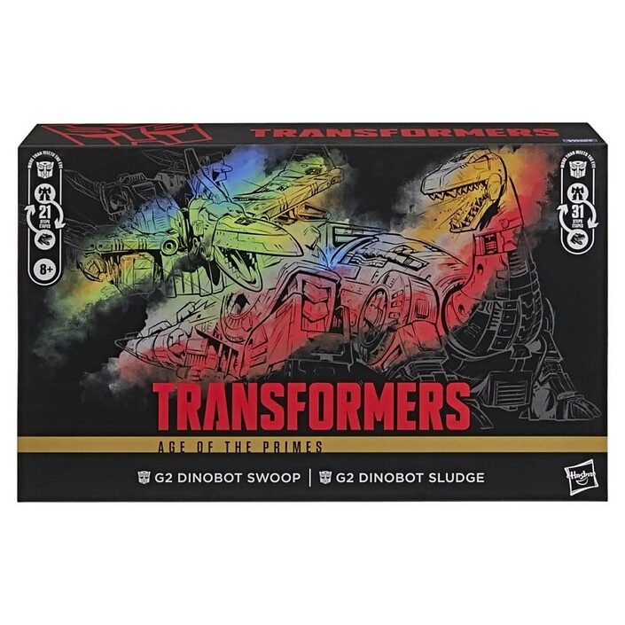 Transformers Age of the Primes Leader Class - Pack 2 figurines G2 Dinobot Swoop & G2 Dinobot Sludge  19 cm pas cher
