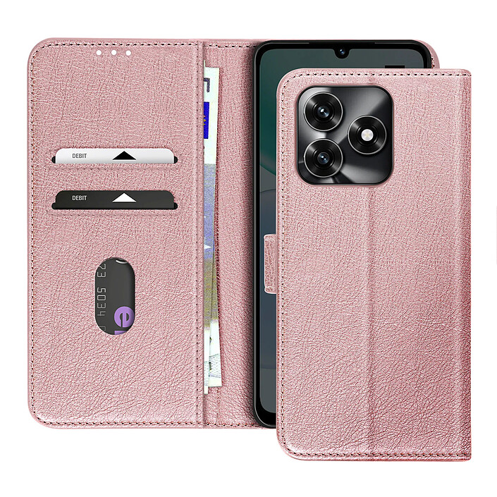 Avizar Étui Portefeuille pour Honor X5c Plus 4G Série Chesterfield avec Support Vidéo