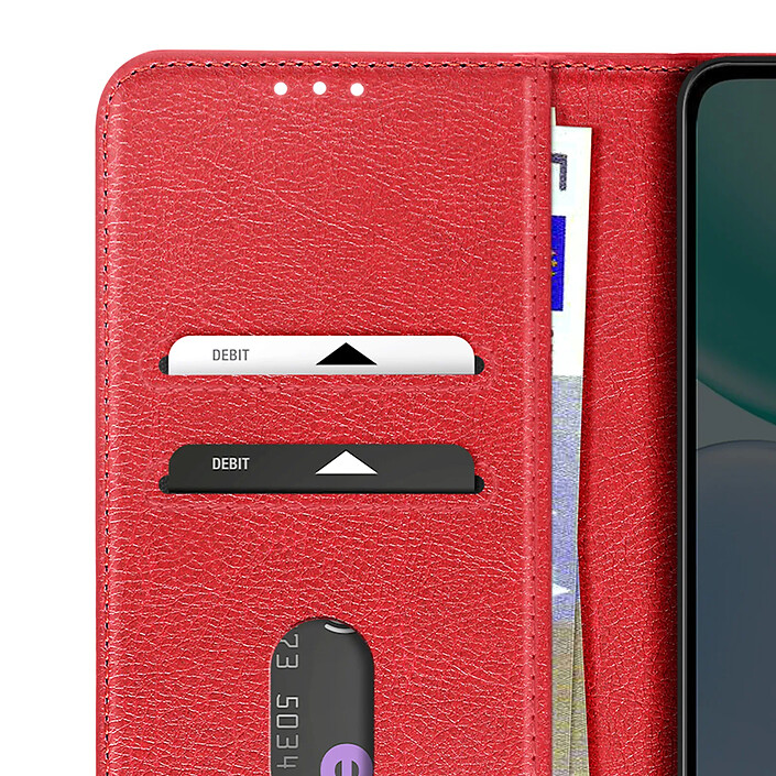Avizar Étui Portefeuille pour Honor X5c Plus 4G Série Chesterfield avec Support Vidéo pas cher
